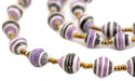 Purple Sunrise Recycled Paper Beads from Uganda - The Bead Chest