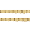 Matte Brass Faceted Square Heishi Beads (6mm)