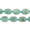 Rustic Flat Oval Afghan Amazonite Beads