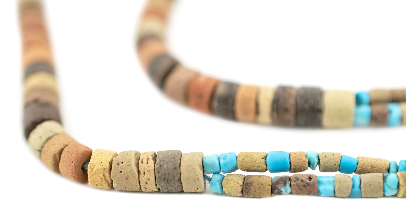 Assorted Afghan Stone Heishi Beads with Pendant