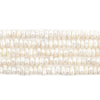 White Oval Button Vintage Japanese Pearl Beads (4-5mm)