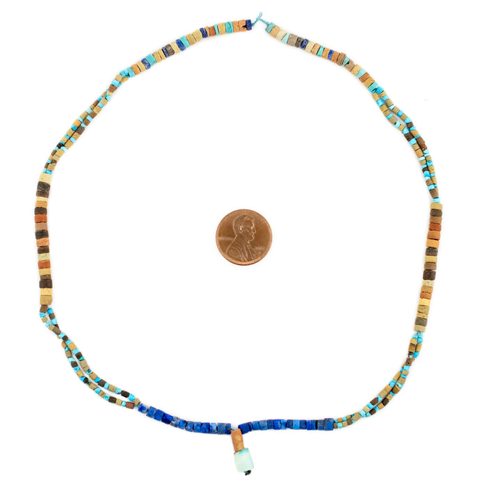 Assorted Afghan Stone Heishi Beads with Pendant