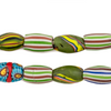 Venetian Watermelon Chevron Beads (Long Strand) #16608