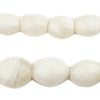 Graduated Oval White Banded Agate Beads (Extra Long Strand, 9-14mm)