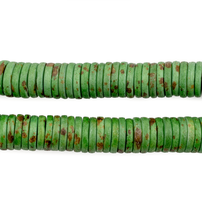 Pear Green Bone Button Beads (10mm) - The Bead Chest