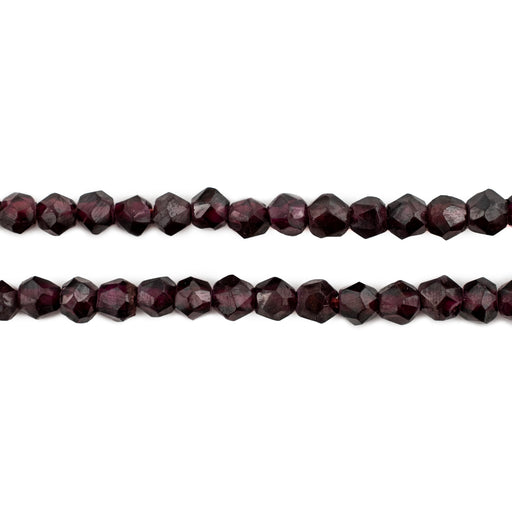 Irregular Faceted Round Garnet Beads (6mm) - The Bead Chest