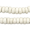 White Moroccan Pottery Beads (Rondelle)