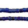 Worn Faceted Russian Blue Glass Trade Beads (7-9mm)