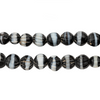 White Stripe Dogtooth Venetian Trade Beads (6-8mm)