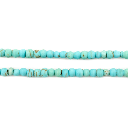 Light Blue Turquoise Style Round Beads (4mm) - The Bead Chest