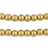 Yellow Gold Round Natural Wood Beads (8mm)
