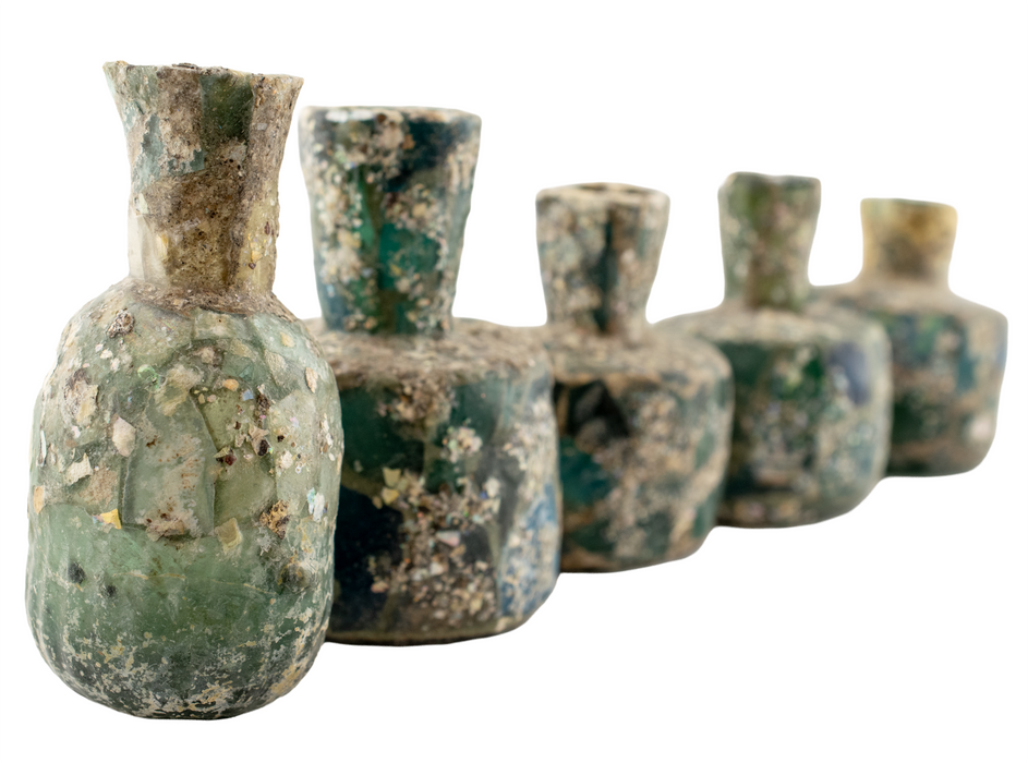 Light Aqua Roman Glass Bottle (Extra Large)