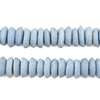 Pastel Carolina Blue Ashanti Glass Saucer Beads (10mm)