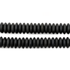 Matte Black Glass Saucer Beads (9mm)