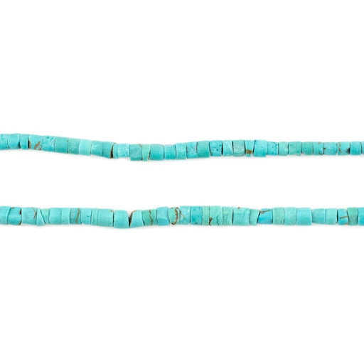 Bright Blue Afghan Turquoise Heishi Beads (3mm)