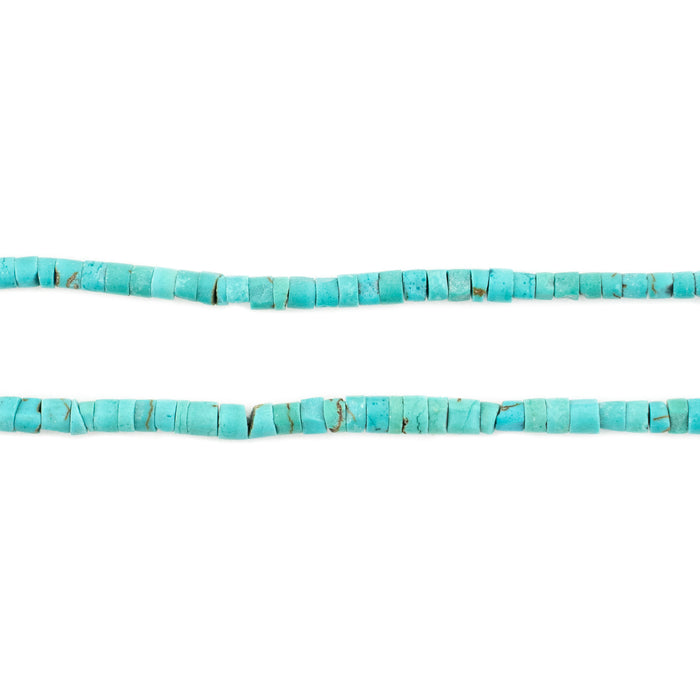 Bright Blue Afghan Turquoise Heishi Beads (3mm)