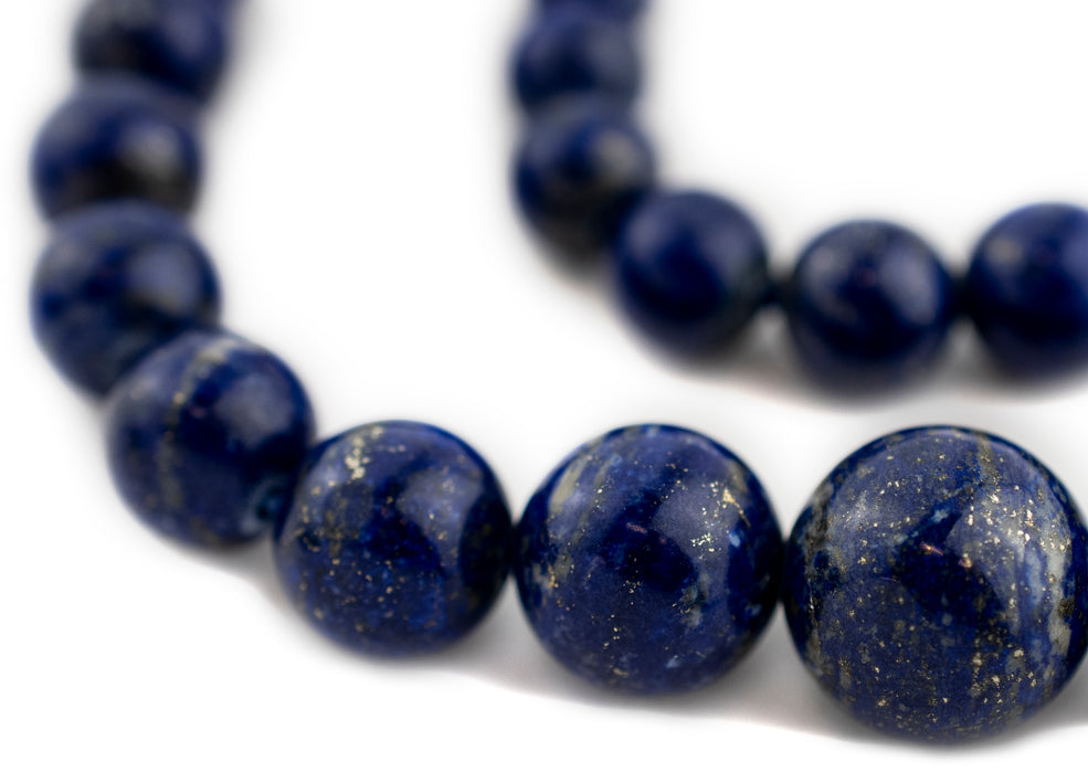 Graduated Round Lapis Lazuli Beads (7x17mm)