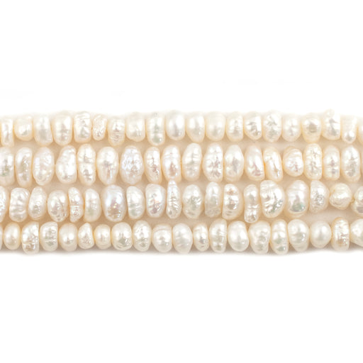 White Vintage Japanese Pearl Heishi Beads (5mm)