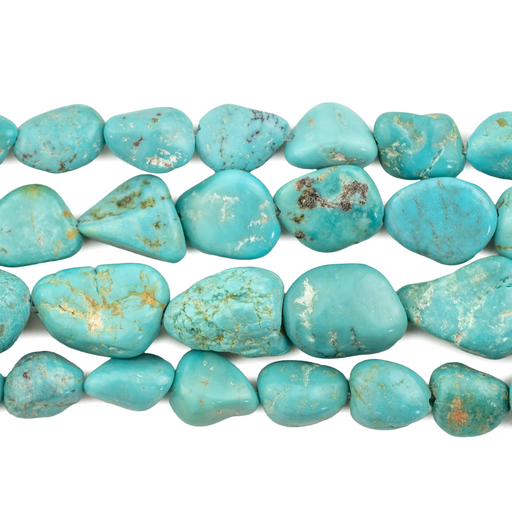 Aqua Blue Turquoise Nugget Beads (5-10mm) - The Bead Chest