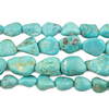 Aqua Blue Turquoise Nugget Beads (5-10mm)