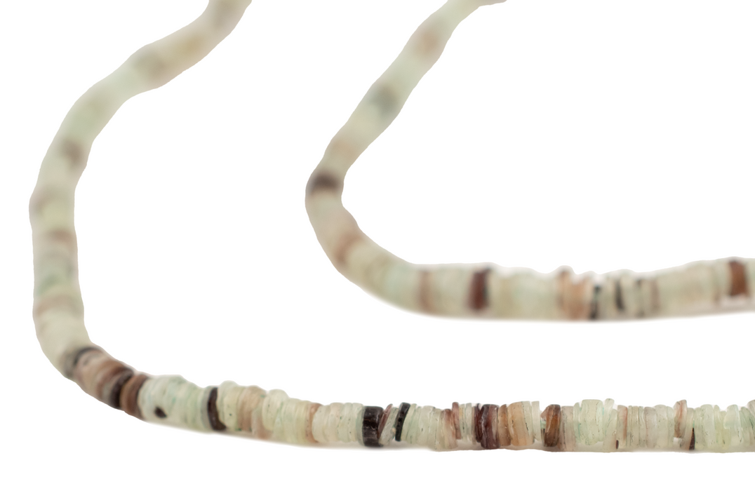 Light Green Natural Shell Heishi Beads (3mm)
