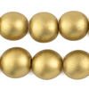 Yellow Gold Round Natural Wood Beads (20mm)
