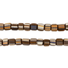 Dark Brown Rainbow Stripe Java Gooseberry Beads