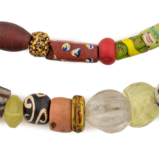 Premium Vaseline & Antique Trade Beads #16693 - The Bead Chest