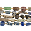 Multicolor Roman Glass Bangle Beads (9 strand lot)