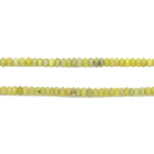 Mottled Green Serpentine Saucer Beads (4mm)