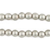 Antiqued Silver Round Natural Wood Beads (8mm)