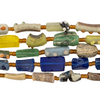 Multicolor Roman Glass Bangle Beads (5 strand lot)