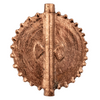 Copper Traditional Sun Baule Pendant Bead (54x46mm)