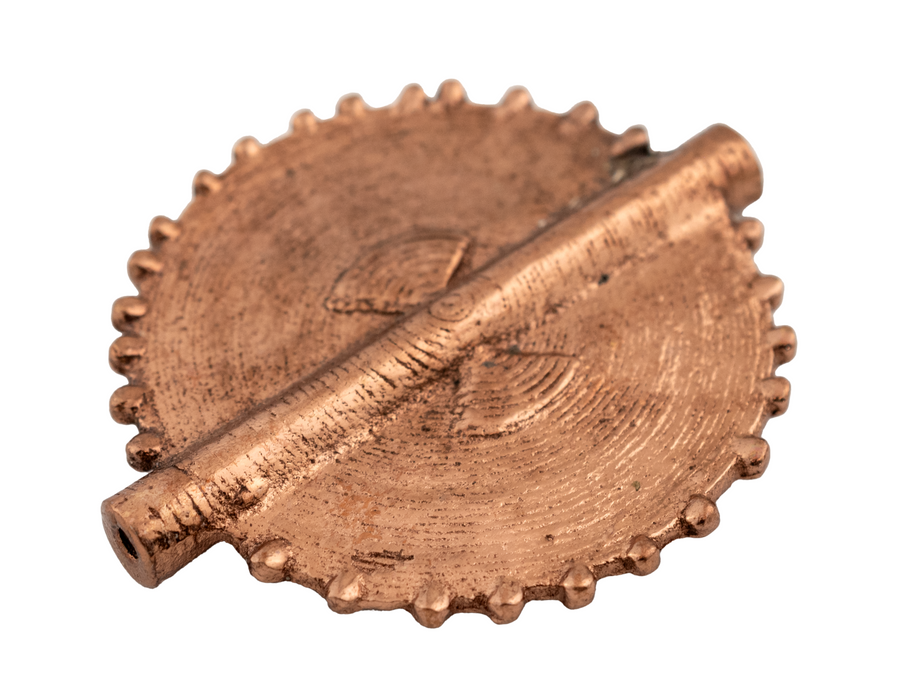 Copper Traditional Sun Baule Pendant Bead (54x46mm)