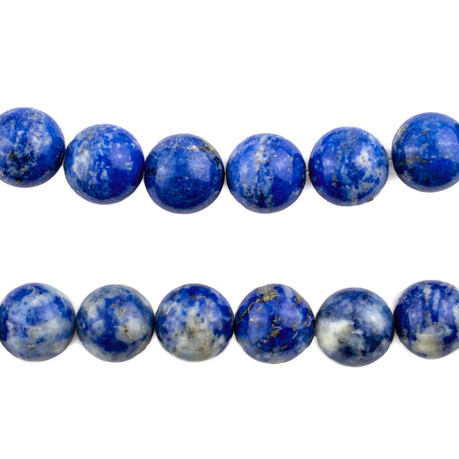 Mottled Blue Round Lapis Lazuli Beads (10mm) - The Bead Chest