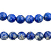 Mottled Blue Round Lapis Lazuli Beads (10mm)