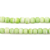 Lime Green & White Swirl Padre Beads (7mm)