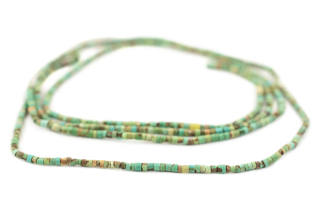 Emerald Green Turquoise Heishi Beads (2mm)