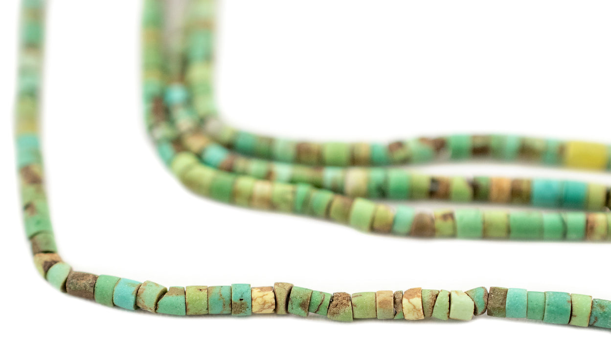 Emerald Green Turquoise Heishi Beads (2mm)