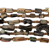 Multicolor Roman Glass Bangle Beads (11 strand lot)