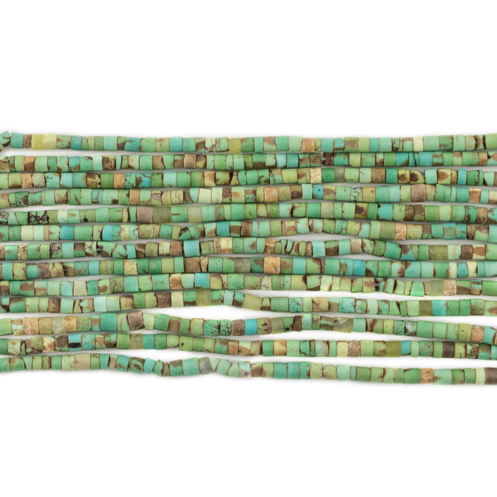 Emerald Green Turquoise Heishi Beads (2mm)