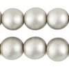 Antiqued Silver Round Natural Wood Beads (20mm)