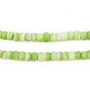 Lime Green & White Swirl Padre Beads (6mm)