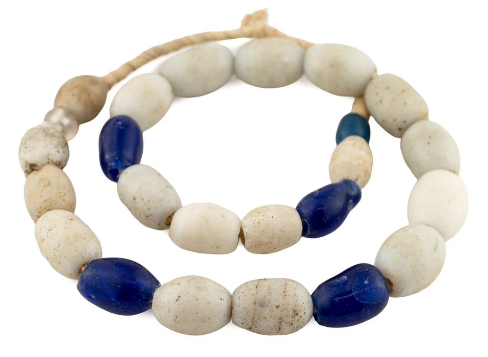 White Opate Antique European Trade Beads #16994