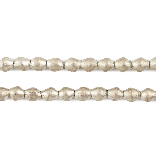 Ethiopian White Metal Bicone Beads (6x5mm)