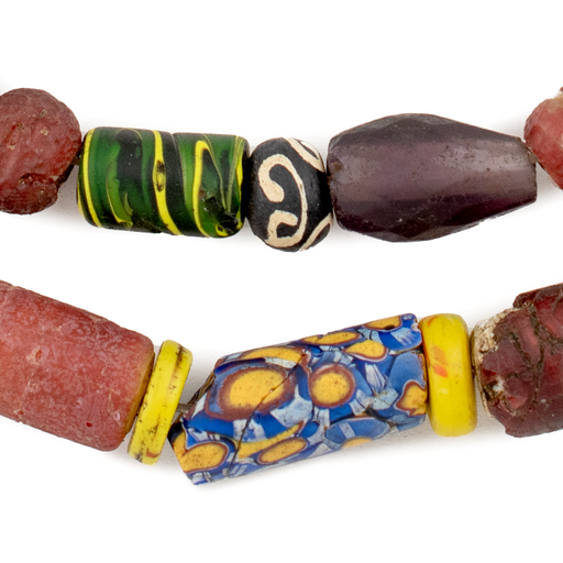 Premium Vaseline & Antique Trade Beads #16701 - The Bead Chest
