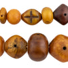 Rare Antique Mauritanian Amber Resin Diamond Beads (Long Strand) #15792