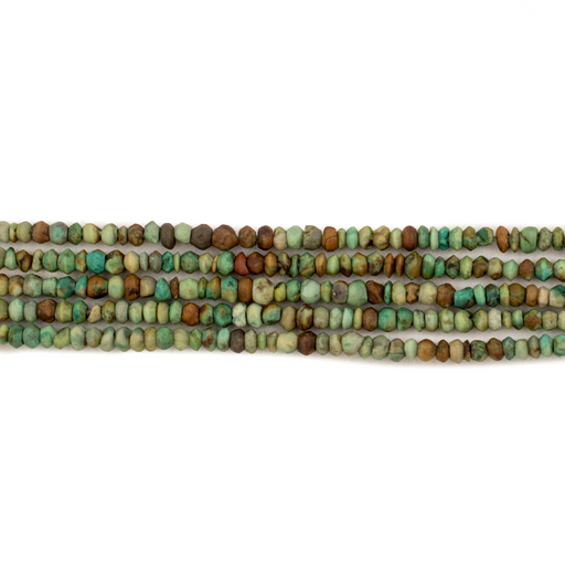 Green Turquoise Saucer Beads (2mm) - The Bead Chest