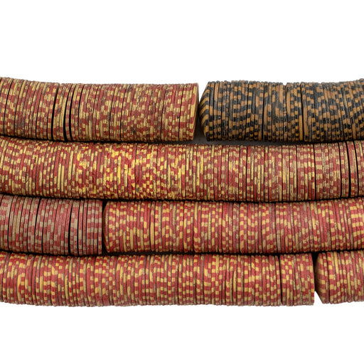 Rare Patterned Vintage Vinyl Beads (11mm) - The Bead Chest