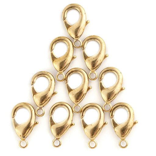Brass Lobster Clasps (19mm, Set of 50)